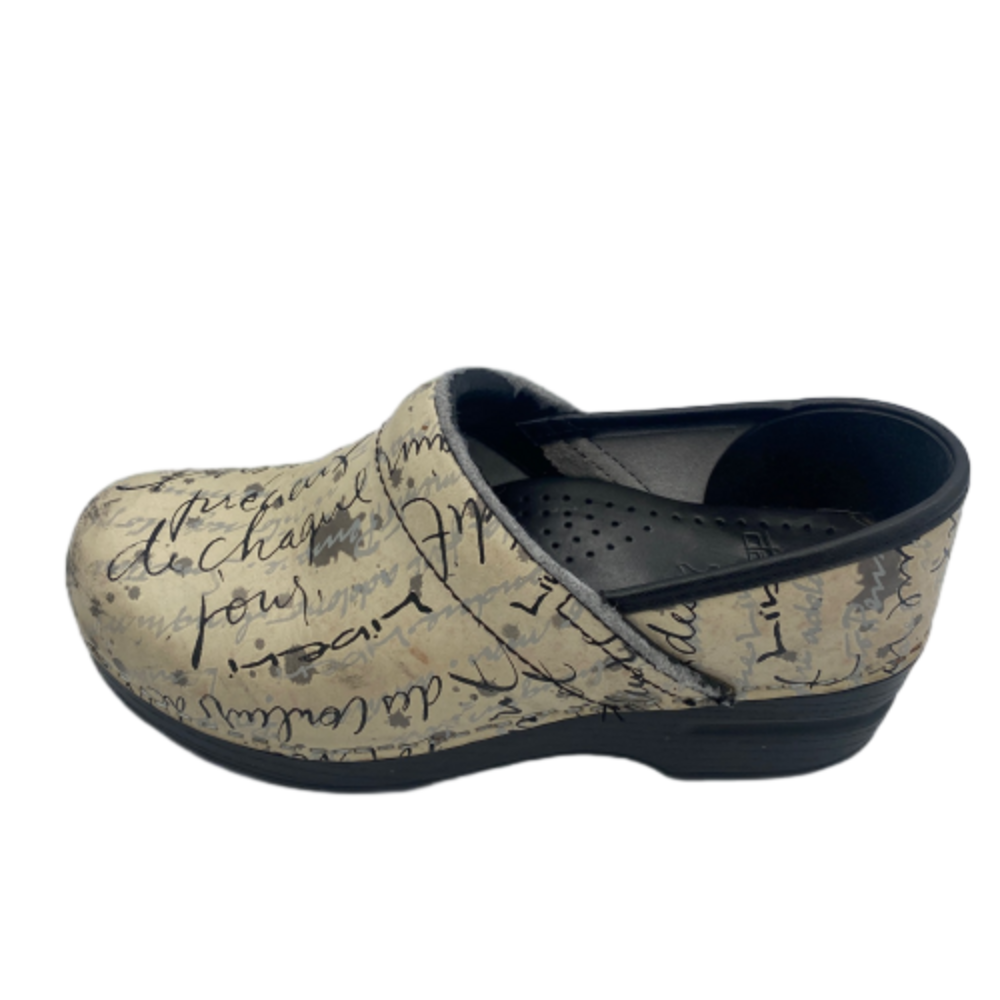 Dansko French Paris France Women's 37/6.5-7 Comfort Shoes Beige Slip On Clog